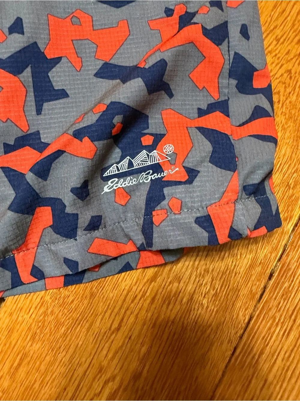 Boys Blue & Orange Camo swim Shorts